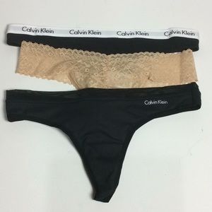 (3) New Calvin Klein Thong Size Small
